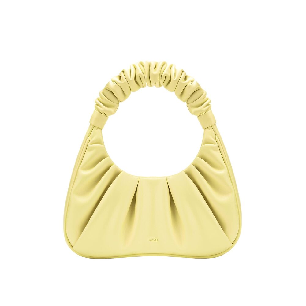 1338 Gabbi Ruched Hobo Handbag - Light Yellow